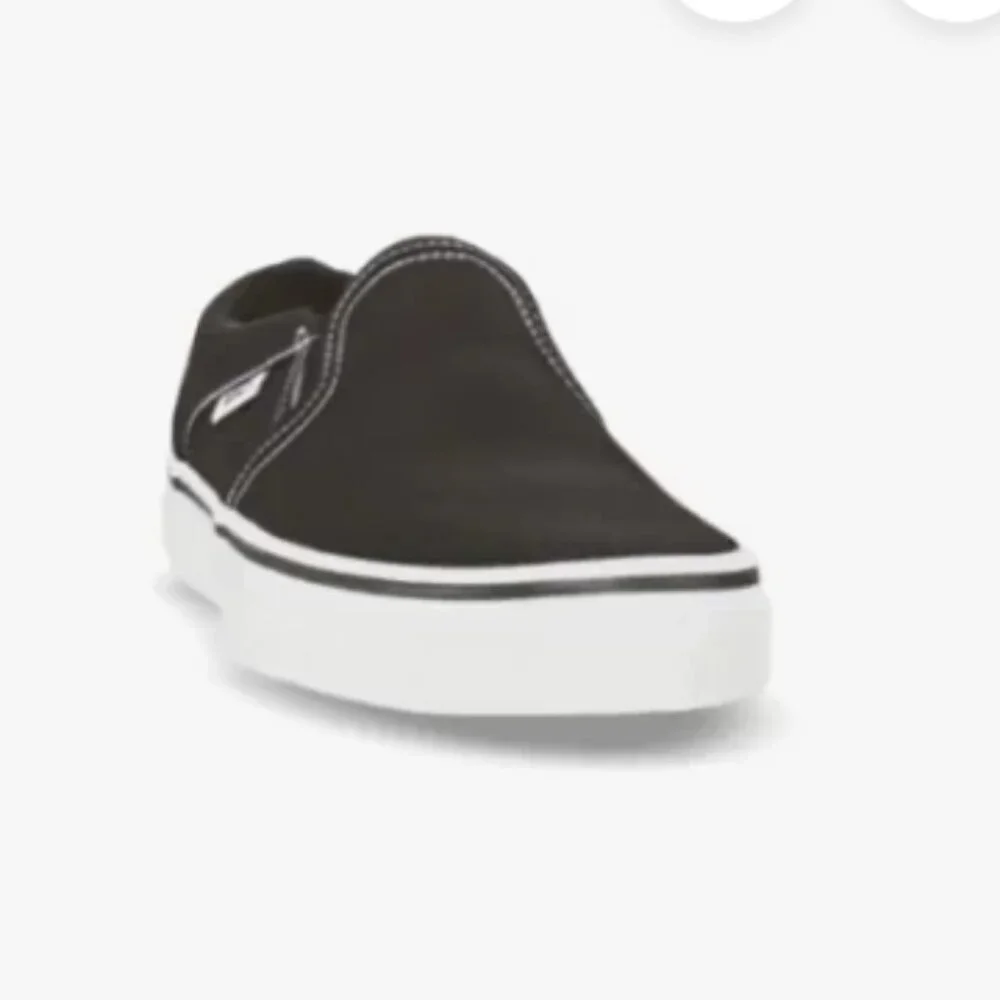 New in Box- Women's Vans Asher Slip-On Skate Shoes in Black Women's 7.5 - Picture 2 of 7